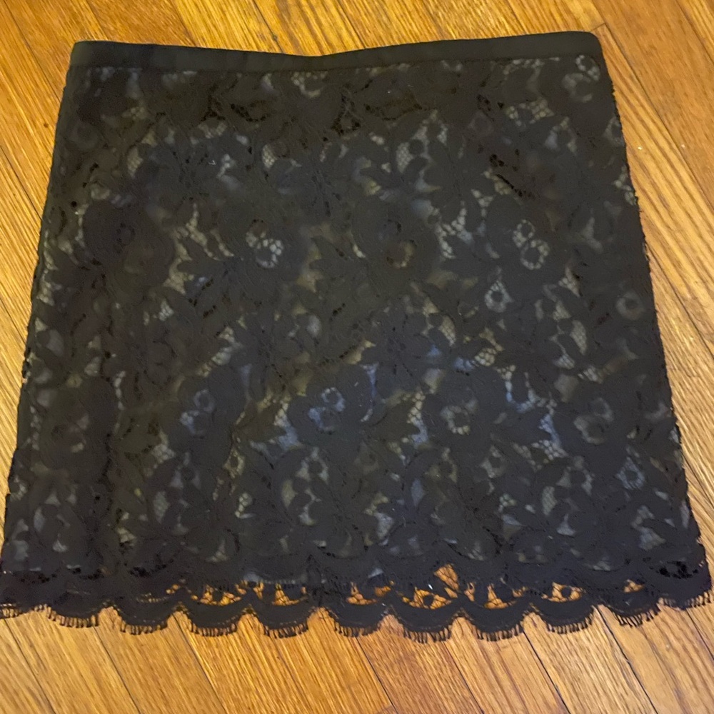 Mini Black Lace Theory Skirt